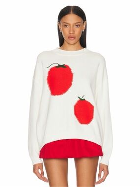 New w/ Tags Staud Tomato Print Sweater size Small